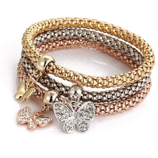 Pulsera de mujer con colgantes 3 uds.