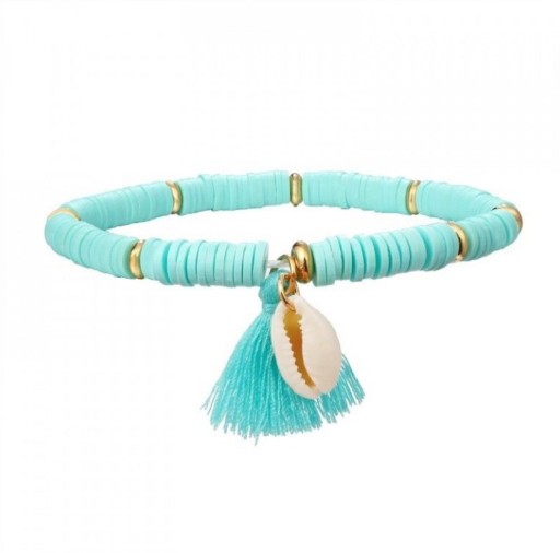 Pulsera de mujer con cuentas y concha