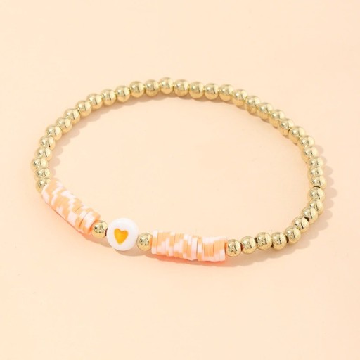 Pulsera de mujer con cuentas y corazón H626