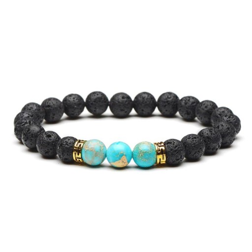 Pulsera de mujer elaborada con piedras de lava.