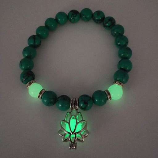 Pulsera luminosa de mujer con loto