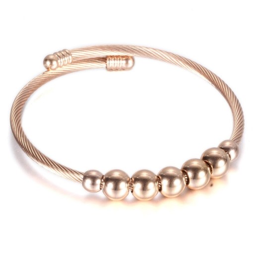 Pulsera maciza de mujer con cuentas