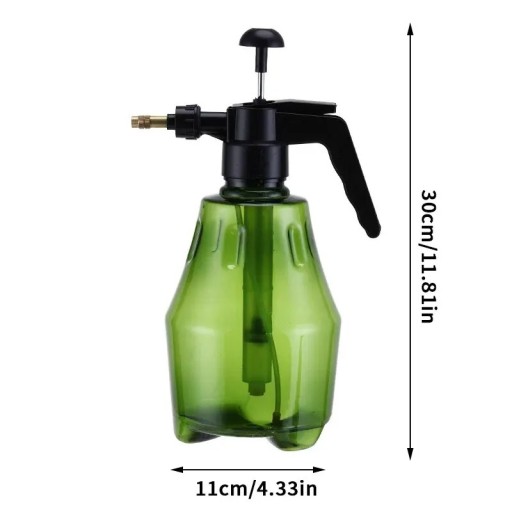 Pulverizador a presión para plantas 1 litro Pulverizador de jardín portátil con control de palanca Boquilla ajustable Niebla fina