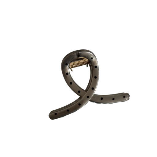 Punktierter offener Haarclip Bogen 8,5 x 5 cm Damen dekorative Haarnadel Eleganter dekorativer Clip fester Halt