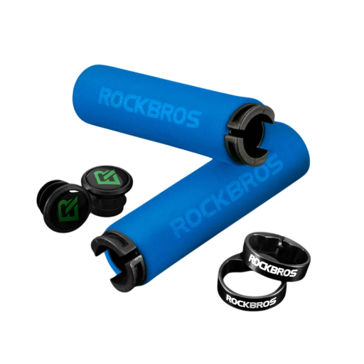 Puños de bicicleta 13 x 2,2 cm MTB Esponjas amortiguadoras de silicona Puños suaves antideslizantes Anillo de bloqueo Tapón de PVC de aluminio Manillares