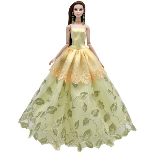 Puppenkleid hellgrün A412