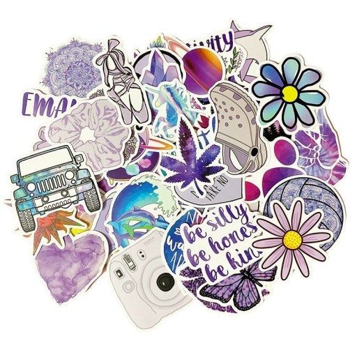 Purple Stickers 50 pcs E239