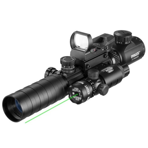 Puškohled 3-9X32 se zeleným laserem