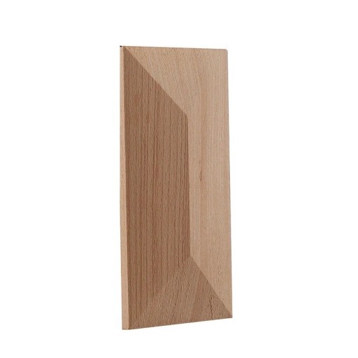 Puu koristepaneeli 8 × 16 cm massiivipuuta luonnollinen vaalea reliefielementti huonekalujen ja sisustuksen koristeluun