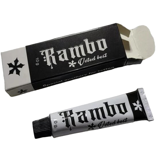 Puuduttava 75 % Rambo-tatuointivoide 10 g Paikallispuuduttava 75 % puuduttava voide ennen tatuointia 10 g