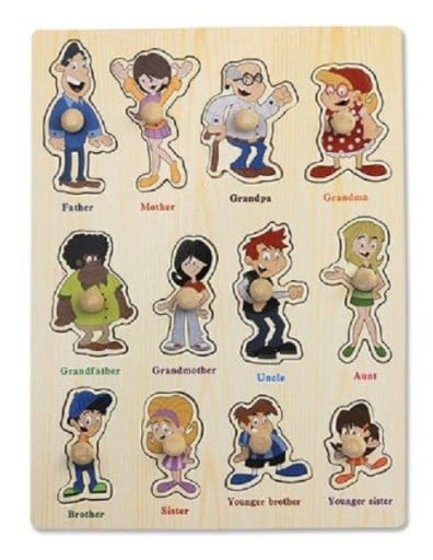 Puzzle à encastrer pour enfants - Famille