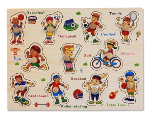 Puzzle à encastrer pour enfants - Sport