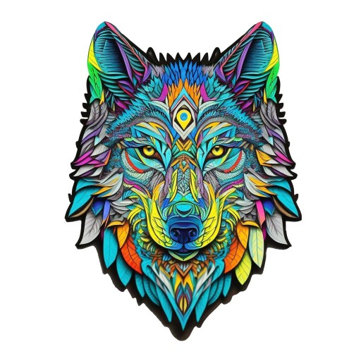 Puzzle de madera Lobo 20,5 x 25,6 cm 160–200 piezas Formas irregulares Motivo animal Puzzle antiestrés Regalo creativo de Navidad para adultos