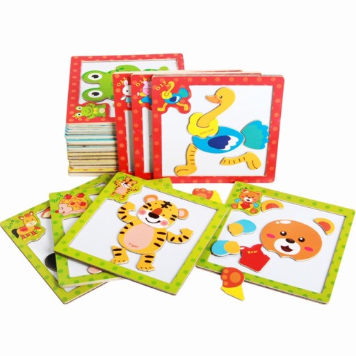 Puzzle educativ din lemn pentru copii J631