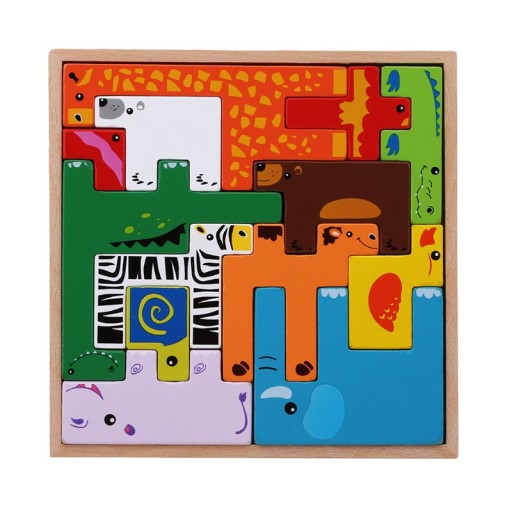 Puzzle en bois animaux