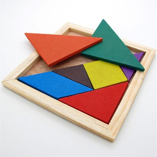 Puzzle en bois pour enfants en forme de carré