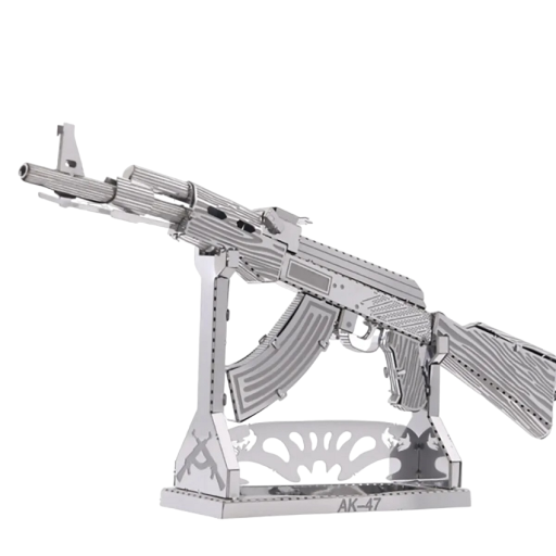 Puzzle metalic 3D - pușcă AK-47 11 x 1,8 x 5,8 cm