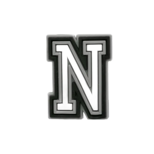 PVC Charm for Crocs Shoes Letter N Decorative Footwear Accessory Personalised Addition for Children's and Adults' Shoes Durable Rubber Material