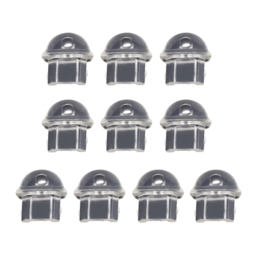 PVC Dust Plug for Android 1.0 x 0.9 cm 10 pcs Transparent Protective Cover Charging Port Mobile Phone Plug Pendant Accessory