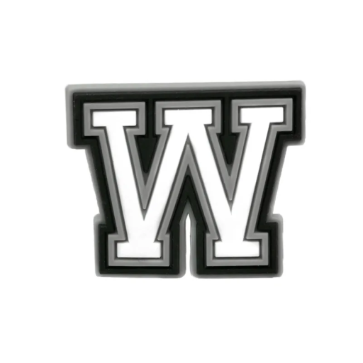 PVC μπρελόκ για παπούτσια Crocs Γράμμα W Πολύχρωμη διακόσμηση για υποδήματα Διακοσμητικό αξεσουάρ για παιδικά και ενήλικα παντόφλες Στυλάτο αξεσουάρ