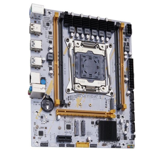 QIYIDA X99 moderkort M-ATX LGA2011-3 med stöd för Xeon E5 V3 V4 DDR4 128GB RAM SATA3.0 USB3.0 NVME M.2 NGFF WIFI TPM14PIN