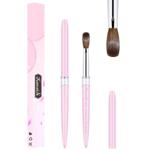 Quality Acrylic Nail Brush with Cap 13.5 cm 7.9 x 20.8 mm Manicure Brush for Modelling Acrylic and Gel Artificial Nails