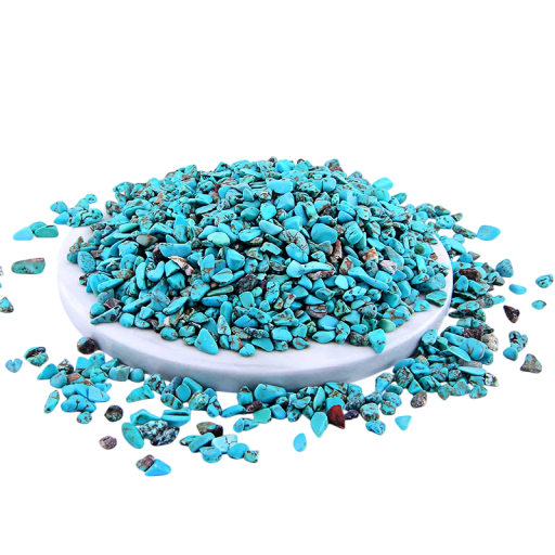 Quartz Stones Blue Turquoise 3–5 mm Natural Mineral Blue Mix Small Stones Decorative Gravel for Crafting and Arranging