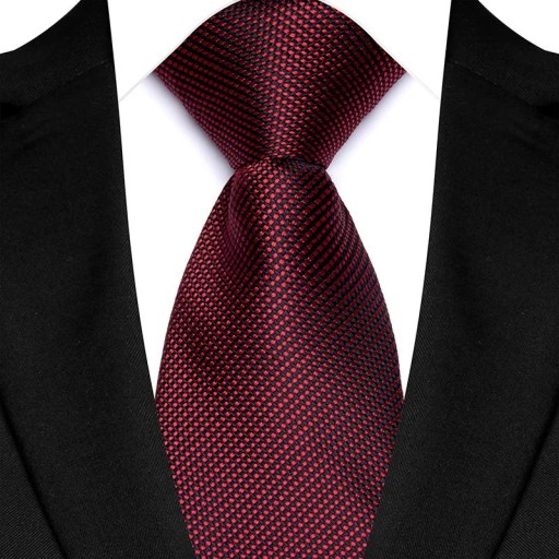 Quiltet rødt herreslips 145 x 8 cm Elegant slips Stilfuldt herretilbehør Forretnings- og sociale begivenheder Kvalitetsmateriale