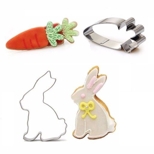 Rabbit and Carrot Cutters 2 pcs
