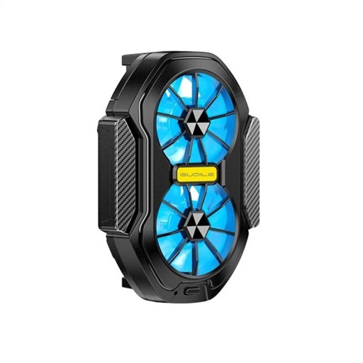 Răcitor pentru Telefon cu Ventilator Dublu 10s Răcire Rapidă Autonomie Baterie 600mAh Duală Încărcare Wireless