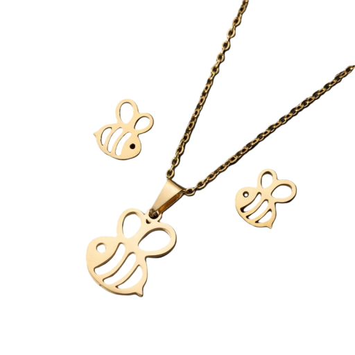 Radiant Necklace Set 45 cm and Stainless Steel Earrings for Women and Girls Elegant Fashion Jewellery Summer Beach Wedding Gift