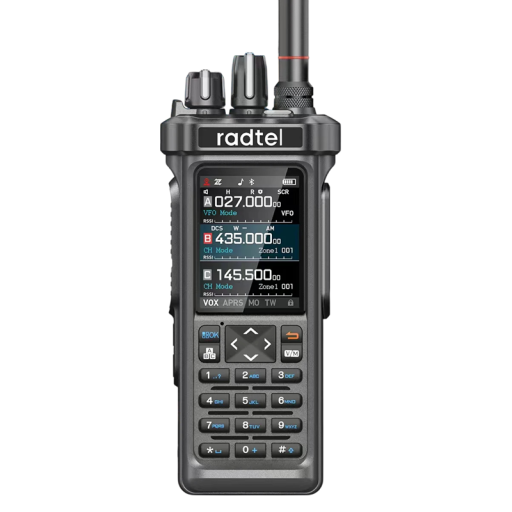 Radtel RT-950 PRO kézi rádióállomás GPS és APRS 10 W Bluetooth tri-standby fekete amatőr adás és megfigyelés számára