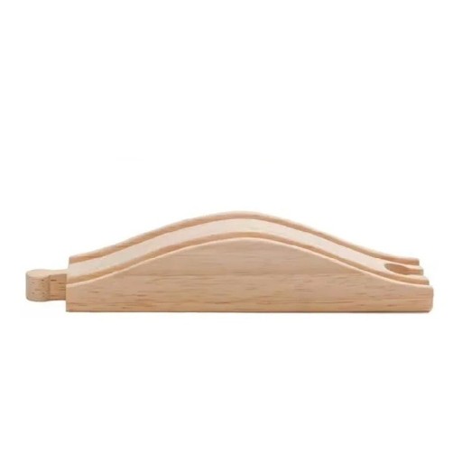 Raised Wooden Track 15.2 x 4 x 3.3 cm High Track Transition Stable Connection Smooth Joining Expansion of Wooden Train Track
