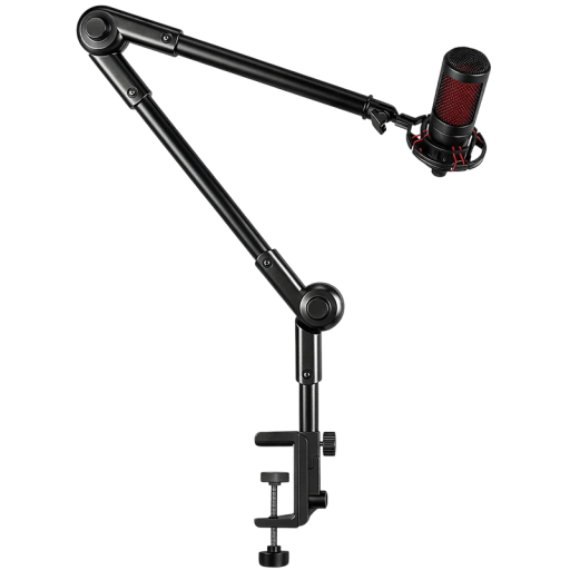Rameno na mikrofon třídílné 30 cm a 38 cm otáčení 360 stupňů a sklápění 200 stupňů závit 3/8 palce upínací držák černé na streamování