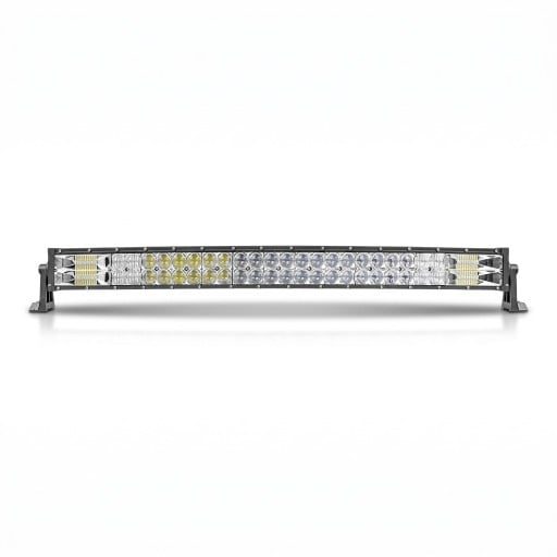 Rampa luminosa LED curva 620 W 32 pollici Lunghezza 78,8 cm IP68 Luce bianca fredda 6500 K Corpo nero Con cablaggio Per fuoristrada e macchine