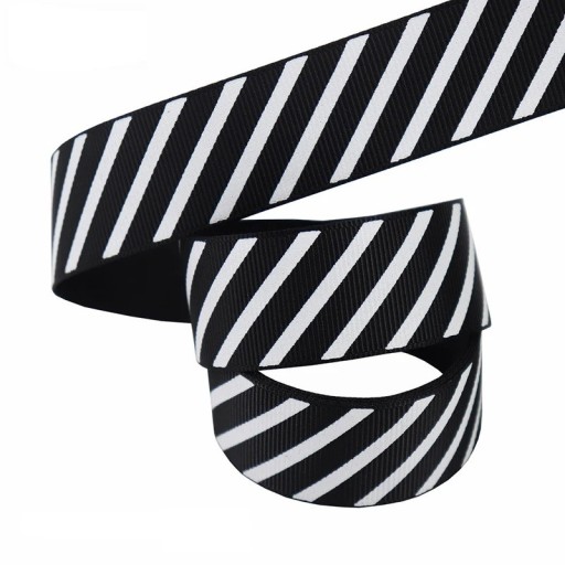 Randigt band 25 mm x 9,1 m Dekorativt band för presenter Kreativt skapande Satinband för att arrangera Handgjorda dekorativa förpackningar