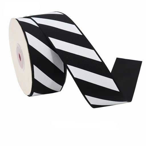 Randigt band 38 mm x 9,1 m Dekorationsband Presentband Dekorationsband för kransar Kreativa skapelser Jul-, bröllops- och presentdekorationer