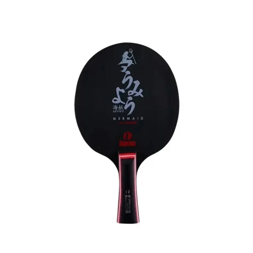 Raquette de tennis de table professionnelle en bois à 5 couches Poignée ergonomique Contrôle précis Puissance de frappe Raquette de ping-pong pour l'entraînement et le jeu