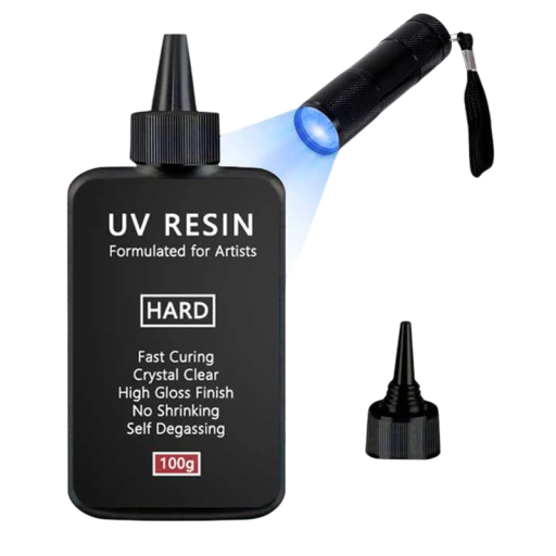 Rășină UV dură, cristal transparent, cu mini lampă UV, kit de întărire pentru bijuterii, turnare DIY, decorare, rășină artizanală