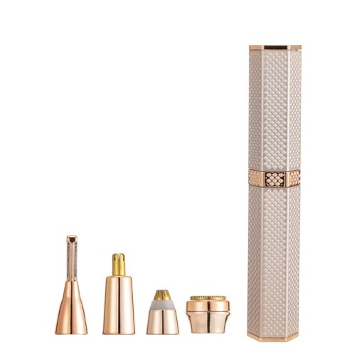 Rasoio Elettrico 4in1 Depilatore Femminile Rifinitore Multifunzionale Testine Lavabili Ricarica USB Rasoio per Corpo e Viso