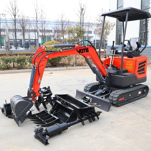 Raupenbagger 1,8 t VTW-18 Raupenhydraulik 1,8 Tonnen Bagger mit Zubehör Raupen-Minibagger