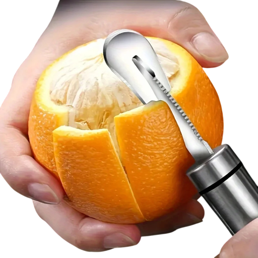 Răzătoare pentru portocale și citrice din oțel inoxidabil Un instrument de bucătărie pentru decojirea ușoară a cojii fructelor citrice O unealtă practică pentru bucătărie