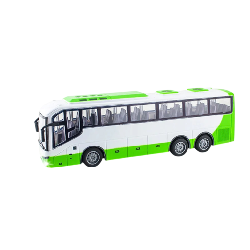 RC bus 1:30 31,5×11,5×8 cm Elektrisch model 27 MHz 4-kanaals afstandsbediening LED verlichting Groene stads toerbus voor kinderen