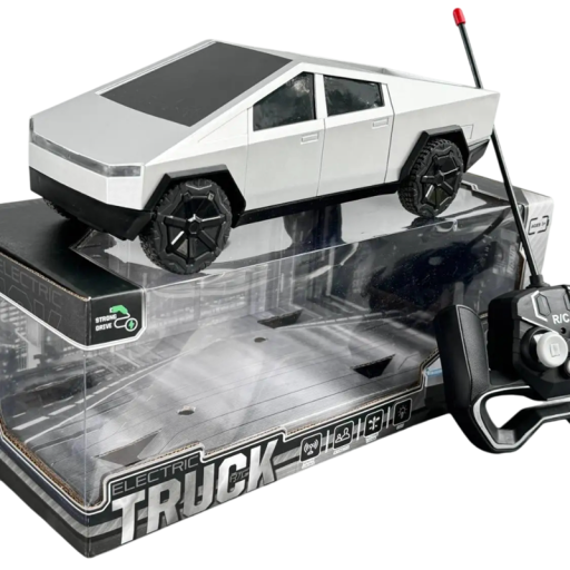 RC Car Cybertruck 1:12 Metal Offroad Pickup Truck Remote Control Lithium Battery Silver Colour Collectible Model for Children and Adults