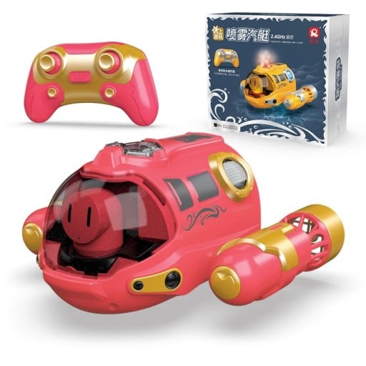 RC hajó 15,5 x 17 x 9 cm Vízálló hajó permetezéssel 6 csatorna Kettős propeller 2,4 GHz Fények 20 perc üzemidő Lítium akkumulátor 3,7 V USB töltés