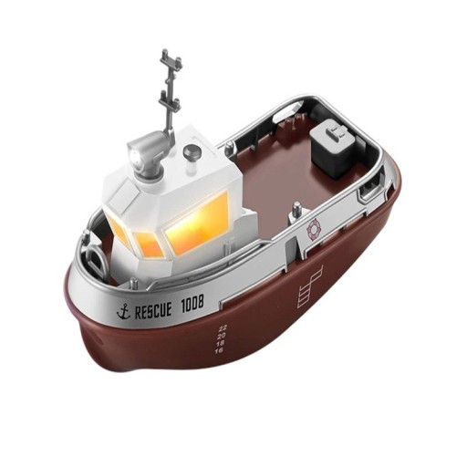 RC loď 6,5 x 12 x 7 cm Dvojitý motor 8 km/h 2,4 GHz 4 kanály LED světla 30 m dosah Lithiová baterie 3,7 V 100 mAh USB nabíjení Vodní hračka