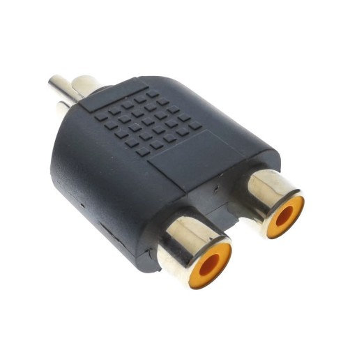 RCA-splitter (han) til 2x RCA (hun)