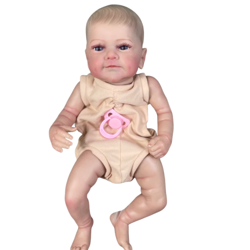 Reborn lalka dziewczynka 46 cm Realistyczna lalka z wyraźnymi rzęsami i materiałowym ciałem