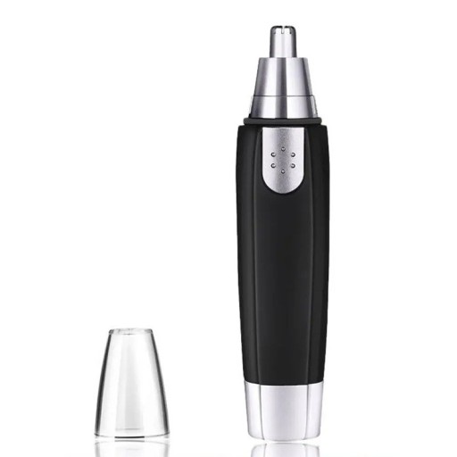 Recortador de vello nasal eléctrico de acero inoxidable, recargable por USB, portátil, para cejas, orejas y nariz, cuchillas afiladas y duraderas, diseño ligero.
