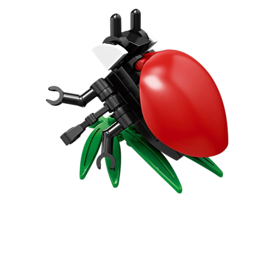 Red and Black Beetle Construction Set 26 Pieces Folding Insect Model Colourful Carapace Creative Building Set For Fun Assembly and Display
